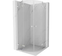 Mexen Lunar cabine de douche semi-circulaire pivotante 90 x 90 cm, transparent, nickel brossé - 833-090L-090P-97-00 61826 5905315410948