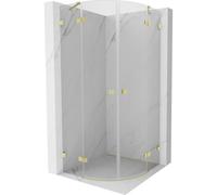 Mexen Lunar cabine de douche semi-circulaire pivotante 90 x 90 cm, transparent, or brossé - 833-090L-090P-55-00 61766 5905315409980