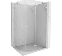 Mexen Lunar cabine de douche semi-circulaire pivotante droite 80 x 70 cm, transparent, nickel brossé - 833-080P-070L-97-00 61886 5905315412119