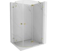 Mexen Lunar cabine de douche semi-circulaire pivotante droite 80 x 70 cm, transparente, or - 833-080P-070L-50-00 61844 5905315411273