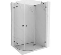 Mexen Lunar cabine de douche semi-circulaire pivotante droite 90 x 70 cm, transparente, gris canon brossé - 833-090P-070L-66-00 61869 5905315411785