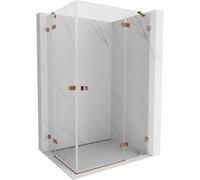 Mexen Lunar Duo cabine de douche à charnière droite 110 x 85 cm, transparent, or rose - 834-110P-085L-60-00 92998 5905315779403