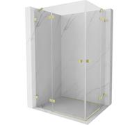 Mexen Lunar Duo Cabine de douche à ouverture vers la gauche Transparent Doré brossé 120 x 90 cm