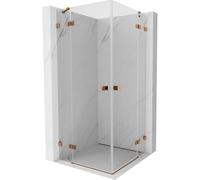 Mexen Lunar Duo cabine de douche pivotante 80 x 80 cm, transparent, or rose - 834-080L-080P-60-00 62684 5905315426093