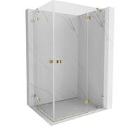 Mexen Lunar Duo cabine de douche pivotante droite 110 x 90 cm, transparent, dorée - 834-110P-090L-50-00 92877 5905315778314