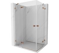 Mexen Lunar Duo cabine de douche pivotante gauche 105 x 70 cm, transparent, or rose - 834-105L-070P-60-00 62728 5905315426321