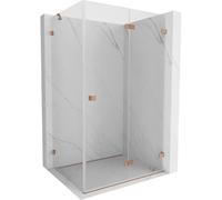 Mexen Lunar-F cabine de douche pliante droite 95 x 80 cm, transparent, cuivre brossé- 836-095-080-65-00-P 65974 5905315482341