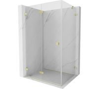 Mexen Lunar-F cabine de douche pliante gauche 85 x 80 cm, transparent, or brossé - 836-085-080-55-00-L 65514 5905315480408