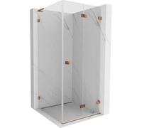 Mexen Lunar-F L paroi de douche pliante droite 90 x 90 cm, transparent, or rose - 836L-090-090-60-00-P 66159 5905315509901