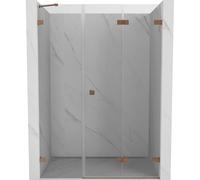 Mexen Lunar-F porte de douche pliante droite 120 cm, transparent, cuivre brossé - 836S-120-050-65-00-P 69330 5905315513014
