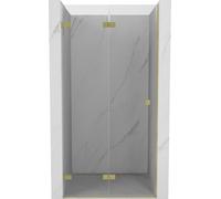 Mexen Lunar-F porte pliante paroi de douche 80 cm, transparente, brossée dorée
