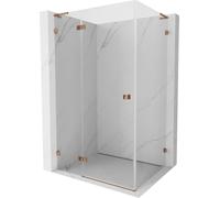 Mexen Lunar L Angle de douche ouverture gauche 70 x 80 cm Transparent Gris arme brossé