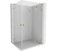 Mexen Lunar L Cabine de douche à battant droit Duo 100 x 85 cm, transparent, or - 834L-100P-085L-50-00 93555 5905315783677