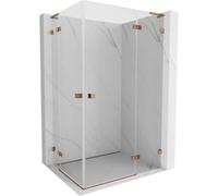 Mexen Lunar L Cabine de douche à charnière droite Duo 90 x 70 cm, transparent, or rose - 834L-090P-070L-60-00 93998 5905315784650