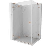 Mexen Lunar L cabine de douche à charnière gauche 100 x 90 cm, transparent, cuivre brossé - 834L-100-090-65-00-L 63695 5905315440747