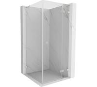 Mexen Lunar L cabine de douche battante droite 90 x 90 cm, transparent, nickel brossé - 834L-090-090-97-00-P 64034 5905315442963