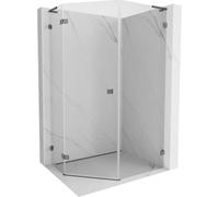 Mexen Lunar L cabine de douche pentagonale pivotante gauche 80x90 cm, transparent, gris canon brossé - 831L-080L-090P-66-00-L 61949 5905315416155