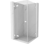 Mexen Lunar L cabine de douche pivotante gauche 100 x 100 cm, transparent, blanc - 834L-100-100-20-00-L 63599 5905315440112