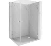 Mexen Lunar L cabine de douche quart de cercle pivotante droite 100 x 90 cm, transparent, nickel brossé - 833L-100P-090L-97-00 62336 5905315413796