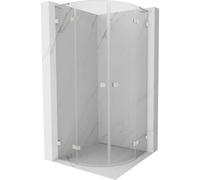 Mexen Lunar L cabine de douche semi-circulaire pivotante 100 x 100 cm, transparente, nickel brossé - 833L-100L-100P-97-00 62243 5905315413192