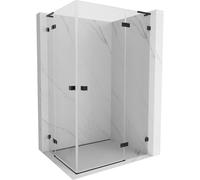Mexen Lunar L Duo cabine de douche à charnière droite 115 x 100 cm, transparent, noir - 834L-115P-100L-70-00 93869 5905315786661