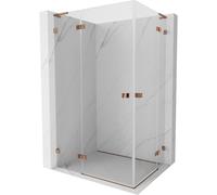 Mexen Lunar L Duo cabine de douche à charnière gauche 105 x 85 cm, transparent, or rose - 834L-105L-085P-60-00 63086 5905315432957