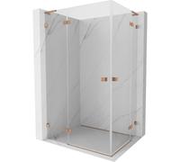 Mexen Lunar L Duo cabine de douche pivotante gauche 110 x 85 cm, transparent, cuivre brossé - 834L-110L-085P-65-00 63250 5905315433695