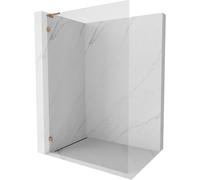 Mexen Lunar L paroi de douche à l'italienne gauche 100 x 200 cm, transparent 8 mm, or rose - 830L-100-000-60-00-L 67713 5905315531117