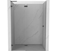 Mexen Lunar L porte de douche à charnière gauche 135 cm, transparent, gris canon brossé - 834L-135-000-66-00-L 68393 5905315421432