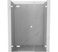 Mexen Lunar L porte de douche pivotante à gauche 155 cm, transparent, blanc - 834SL-155-050-20-00-L 69824 5905315522207