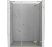 Mexen Lunar L porte de douche pivotante droite 130 cm, transparent, or brossé - 834SL-130-050-55-00-P 70242 5905315523235