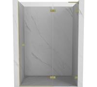 Mexen Lunar L porte de douche pivotante droite 135 cm, transparent, doré brossé - 834L-135-000-55-00-P 68896 5905315422484