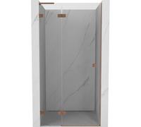 Mexen Lunar L porte de douche pivotante gauche 100 cm, transparent, cuivre brossé - 834L-100-000-65-00-L 68365 5905315421210