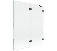Mexen Lunar paroi de baignoire à 2 battants, droit 140 x 150 cm, transparent, gris canon brossé - 897-140-100-66-00-P 70348 5905315517623