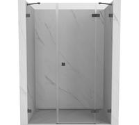 Mexen Lunar porte de douche à charnière droite 155 cm, transparent, gris canon brossé - 834S-155-050-66-00-P 70057 5905315521750