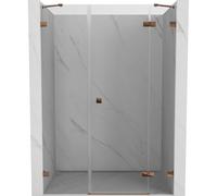 Mexen Lunar porte de douche pivotante droite 120 cm, transparent, or rose - 834S-120-050-60-00-P 70014 5905315521507