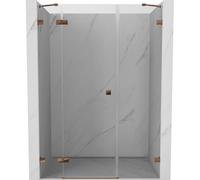 Mexen Lunar porte de douche pivotante gauche 135 cm, transparent, or rose - 834S-135-050-60-00-L 69845 5905315520630