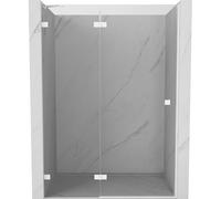 Mexen Lunar porte de douche pivotante gauche 140 cm, transparent, blanc - 834-140-000-20-00-L 67829 5905315417695