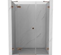 Mexen Lunar porte de douche pivotante gauche 160 cm, transparent, or rose - 834S-160-050-60-00-L 69850 5905315520685