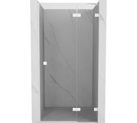 Mexen Lunar portes de douche pivotantes à droite 90 cm, transparent, blanc - 834-090-000-20-00-P 68026 5905315419095