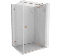 Mexen Lunar T cabine de douche à charnière droite 115 x 110 cm, transparent, cuivre brossé - 834T-115-110-65-00-P 66474 5905315449290