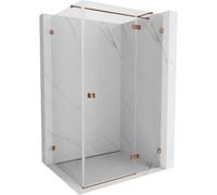 Mexen Lunar T cabine de douche à charnière droite 80 x 100 cm, transparent, or rose - 834T-080-100-60-00-P 91446 5905315799425
