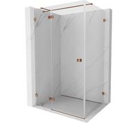 Mexen Lunar T cabine de douche à porte battante gauche 125 x 80 cm, transparent, or rose - 834T-125-080-60-00-L 64435 5905315444707