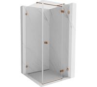 Mexen Lunar T cabine de douche pivotante droite 120 x 120 cm, transparent, or rose - 834T-120-120-60-00-P 66479 5905315448958