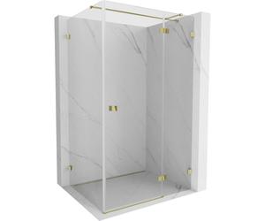 Mexen Lunar T cabine de douche pivotante droite 125 x 110 cm, transparent, or - 834T-125-110-50-00-P 66316 5905315448118