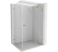 Mexen Lunar T cabine de douche pivotante droite 80 x 100 cm, transparent, dorée - 834T-080-100-50-00-P 91300 5905315798701