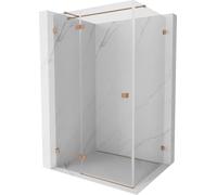 Mexen Lunar T Paroi de douche pivotante à gauche 100 x 90 cm Transparent Cuivre brossé