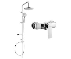 Mexen Lynx Carl ensemble de douche apparent avec pommeau de douche et mitigeur, chrome - 745940240-00 6114 5907709181977