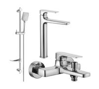 Mexen Lynx DF62 ensemble de bain, chromé - 745913DF62-00 5580 5907709185388