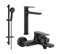Mexen Lynx Ensemble de baignoire DQ40, noir - 745913DQ40-70 5577 5907709185357